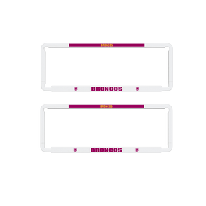 2x OFFICIAL NRL Brisbane Broncos Car Number Plate Frame Cover Surround NEW Logo