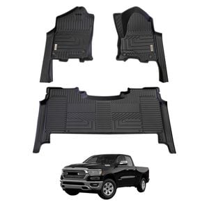 AUSGO Car Floor Mats for RAM 1500 DT Series Crew Cab 2020-2023 All-Weather Floor Liners