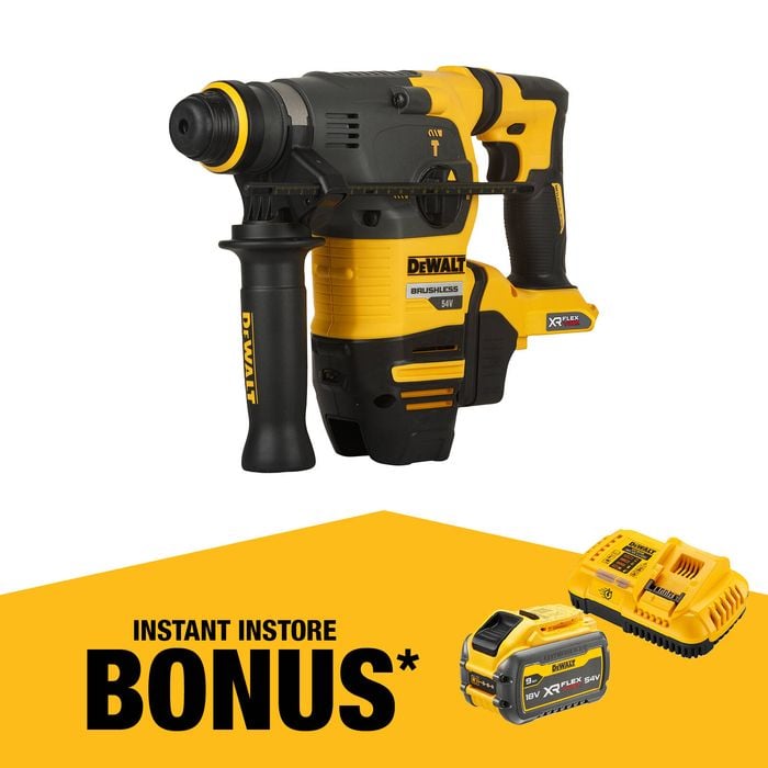 DeWALT 54V XR FLEXVOLT 30mm SDS-Plus Hammer Drill DCH333NT-XJ - Bare Unit