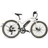 Valk Vista Step Through Commuter Electric Bike, Medium Frame Ebike, Shimano 7-speed, Disc Brakes, Kenda Tyres, White