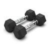 2 Pack of 3kg Dumbell - Total 6kg Hex Rubber Coat Iron Dumbells
