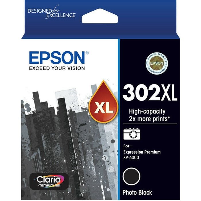 Epson GENUINE Original Epson 302XL Photo Black Ink Cartridge Claria Premium T01Y192