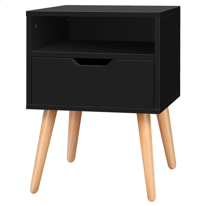 Bedside Table Black ALFORDSON