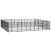 vidaXL Outdoor Dog Kennel Steel Garden Puppy Pet Enclosure Supply Cage House