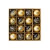Catzon 16 Pcs Christmas Balls 6CM Painted Ornaments for Xmas Tree Garland Decor-Black Gold