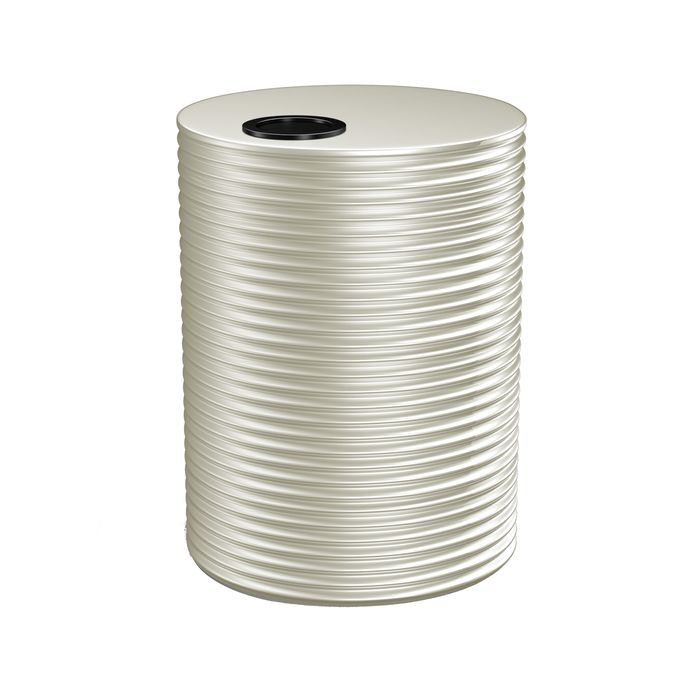 Kingspan 2000L Round Steel Water Tank - Surfmist 1200mm x 1860mm