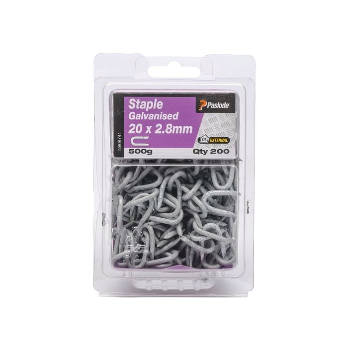 Paslode 20 x 2.8mm 500g Galvanised Staple Nail - 200 Pack