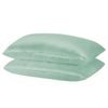 Royal comfort mulberry soft silk pillowcase twin pack mint standard