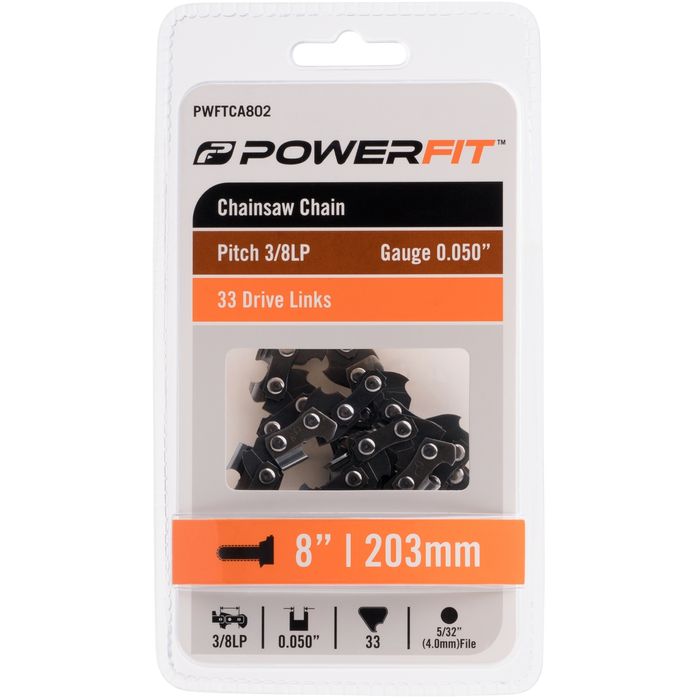 PowerFit 8" 0.050" 33DL Gauge Chainsaw Chain