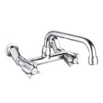 Mondella Cadenza Chrome 1/2 Turn Wall Mounted Dual Sink Mixer WELS 4 Star 7.5L/min