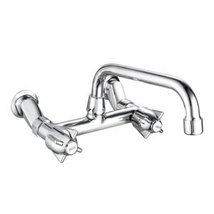 Mondella Cadenza Chrome 1/2 Turn Wall Mounted Dual Sink Mixer WELS 4 Star 7.5L/min