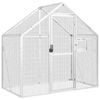 vidaXL Bird Cage Aviary with Wire Mesh Gird Large Budgie Cage Silver Aluminium