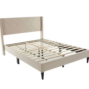 Breezy Bed Frame Beige - Queen