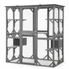 i.Pet Cat House 181cm Outdoor Catio Enclosure Walk-In Large Rabbit Hutch Grey