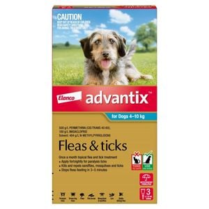 Advantix Dog Flea & Tick Treatment 4–10kg – 3 Pack