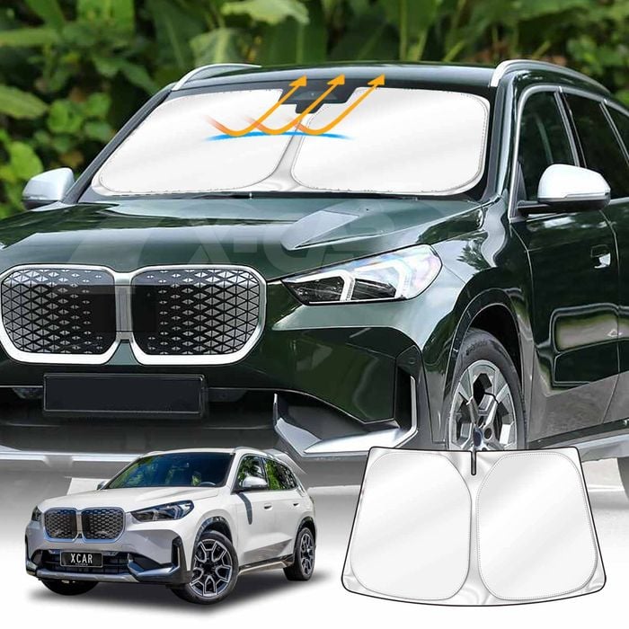 WindScreen Sun Shade for BMW iX1 2023-Onwards Blocks UV Rays Foldable Custom Wind Screen Sun Visor