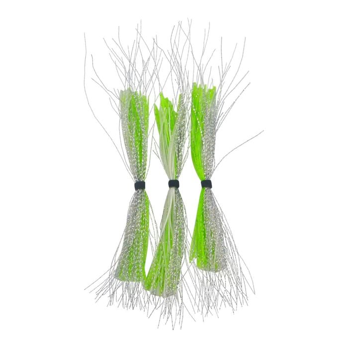 Dekoi Krystal Lure Skirts, Silver Chartruese, Qty 3