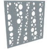 ProtectorAl 300 - 1200 x 300 - 1200mm Silver Brushed/Gloss White Bubbles Unframed Composite Deco Panel