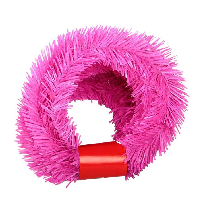 Catzon 5.5M Artificial Christmas Wreath Garland Decoration-Pink