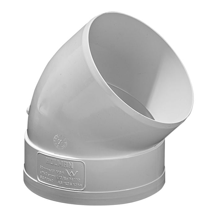 Holman 90mm 45° M-F PVC Stormwater Elbow