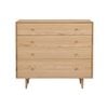 6ixty Niche Scandinavian Design Wooden Chest Of 3- Drawers Storage Cabinet - Natural