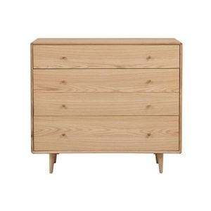 6ixty Niche Scandinavian Design Wooden Chest Of 3- Drawers Storage Cabinet - Natural