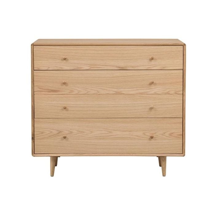 6ixty Niche Scandinavian Design Wooden Chest Of 3- Drawers Storage Cabinet - Natural