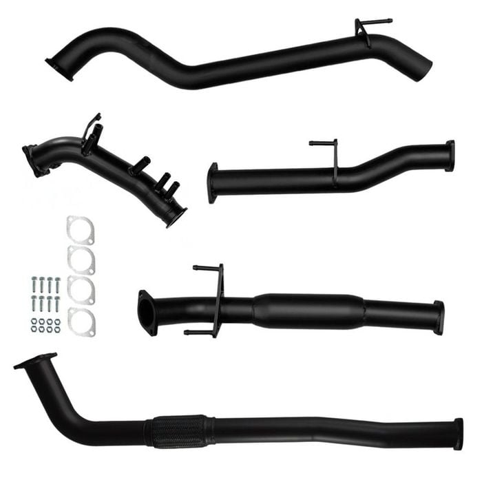 Ignite Exhausts Turbo Back For Toyota Hilux 2.8l No Cat With Hotdog Black Aluminised Steel
