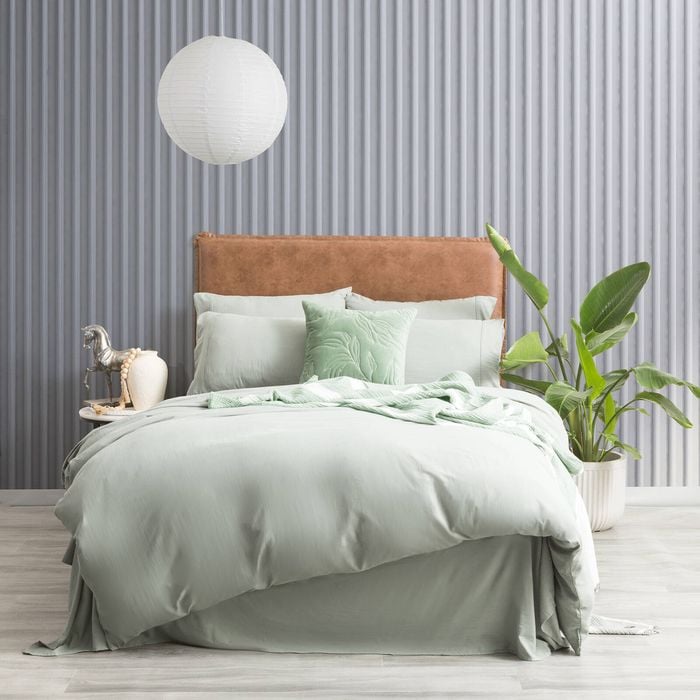 Ddecor Home Ultra Plush Microfiber Single Quilt Cover Set VNT Washed Sage