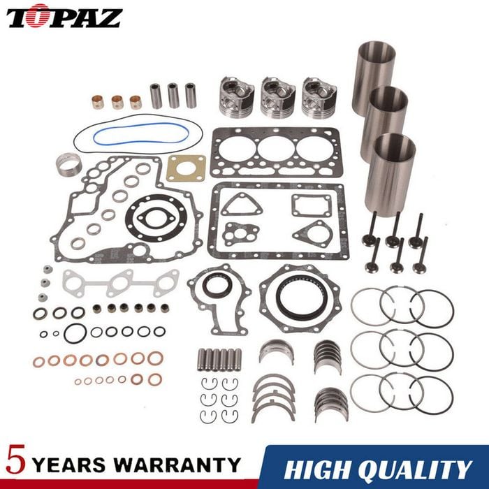 Fits Kubota D722 Overhaul/Rebuild Kit /Liners, Pistons,Rings,Bearings,Gasket Set