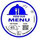 Tap and Share Contactless Sharing Smart NFC 'View our Menu' Epoxy Sticker + QR code