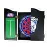 AFL Dartboard and Cabinet Set Western Bulldogs Team Design Black Finish