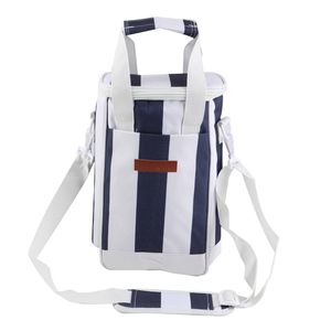 Marquee Stripe Insulated Soft Cooler Wine Bag