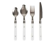 24pc Wildtrak Stainless Steel Cutlery Set w/ Bag - White/Silver