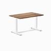Desky Fixed Height Pheasantwood Hardwood Desk 120x75cm White Leg