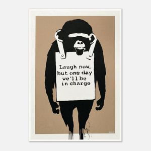 Galrie Banksy Laugh Now Art Print 2003 - Iconic Wall Decor, Poster Only, A1 60 x 84cm (23 x 33inch)