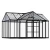 Maze Triomphe Orangery Garden Chalet Greenhouse (4.6m x 3.8m) - Black Frame