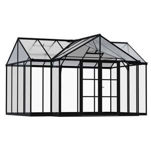 Maze Triomphe Orangery Garden Chalet Greenhouse (4.6m x 3.8m) - Black Frame