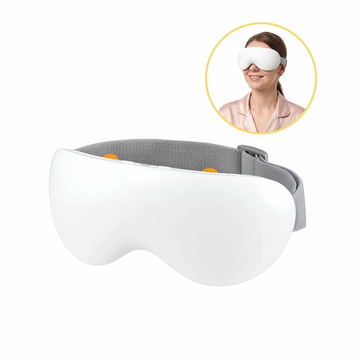 Livemor Eye Massager With Cooling & Heating With 12 Vibrating Nodes For Migraine Relief Bluetooth