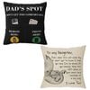 Catzon 2 Pcs Linen Throw Pillow Covers for Dear Dad Birthday Gifts for Father-Set 16
