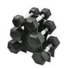 3KG-4KG-5KG Total 24KG Hex Rubber Dumbell Weight Set with PVC Rack