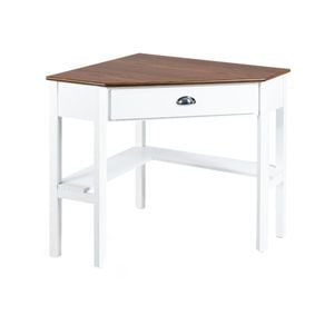 Costway Corner Computer Desk Wooden Workstation Natural