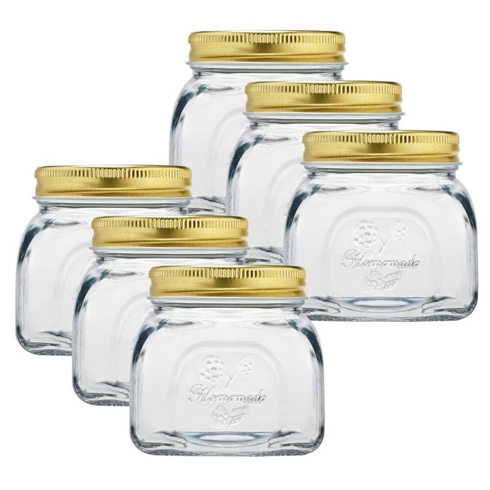 6x Pasabahce Homemade 300ml Glass Preserve Jar Food Storage Container w/ Lid CLR