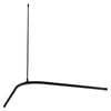 Metlam Australia 1600mm x 1600mm Designer Black L Bend Shower Curtain ...
