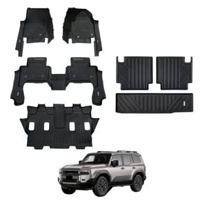 AUSGO 7D Injection Floor Mats & Boot Liner for Toyota Land Cruiser Prado 250 2024-Onwards Car Floor Liners Cargo Mat
