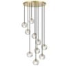 Telbix Antique Gold/Crystal Zaha 10 Pendant