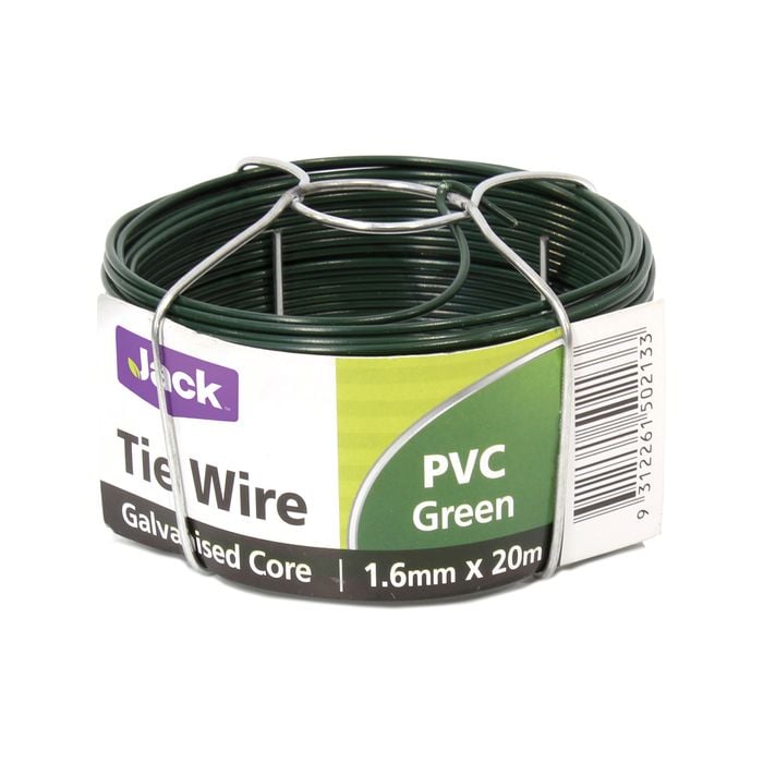 Jack 1.60mm x 20m Green PVC Coated Tie Wire