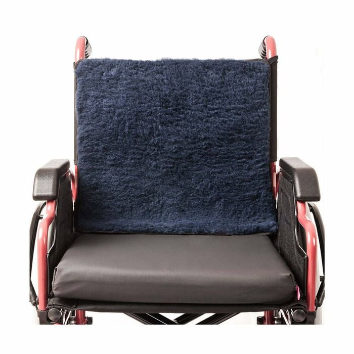 Faux Sheepskin Wheelchair Back Protector With Anti-bacterial Treatment - Perfect For Comfort And Hygiene