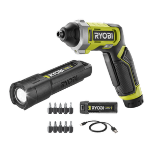 Ryobi USB Lithium 2-Piece Screwdriver & Light 2Ah Kit