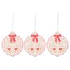 3PK Splosh Christmas Bauble Ceramic Keepsake Hanging Home Decor